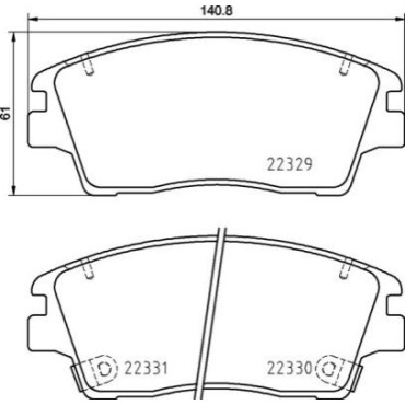 Комплект гальмівних колодок з 4 шт. дисків BREMBO p30096
