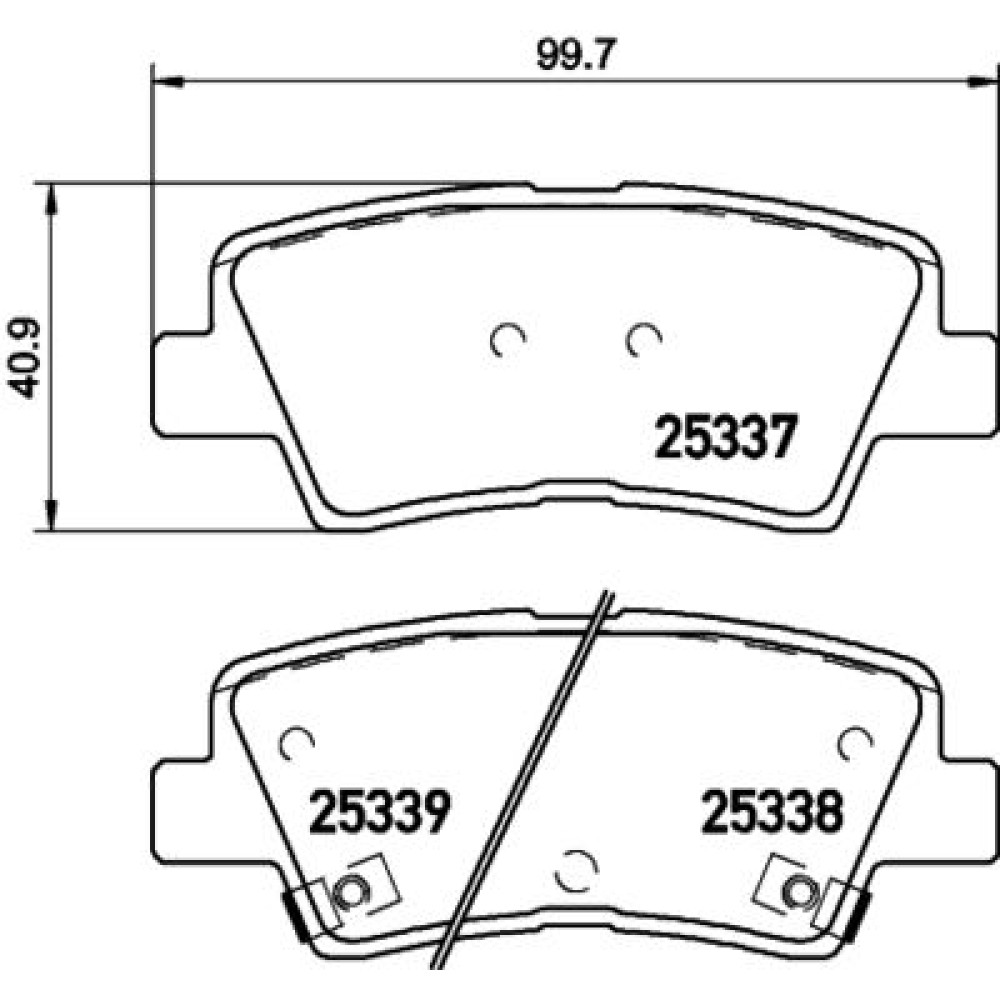 Комплект тормозных колодок из 4 шт. дисков BREMBO p30101