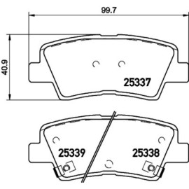 Комплект тормозных колодок из 4 шт. дисков BREMBO p30101