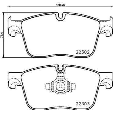 Комплект гальмівних колодок з 4 шт. дисків BREMBO p36031