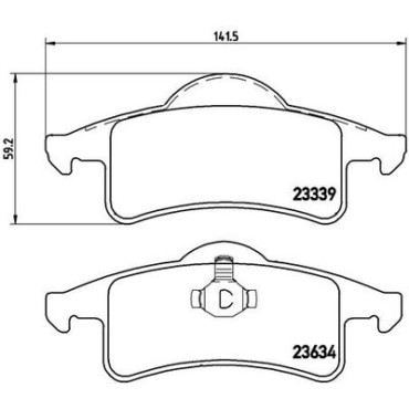 Комплект тормозных колодок из 4 шт. дисков BREMBO p37006