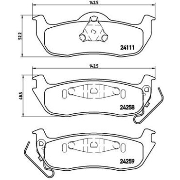 Комплект тормозных колодок из 4 шт. дисков BREMBO p37011