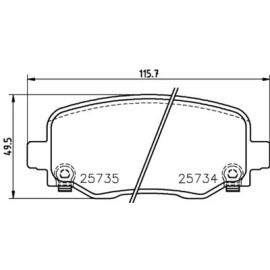 Колодки тормозные задние BREMBO p37020