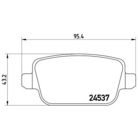 Комплект тормозных колодок из 4 шт. дисков BREMBO p44016