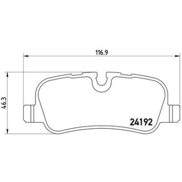 Комплект гальмівних колодок з 4 шт. дисків BREMBO p44019