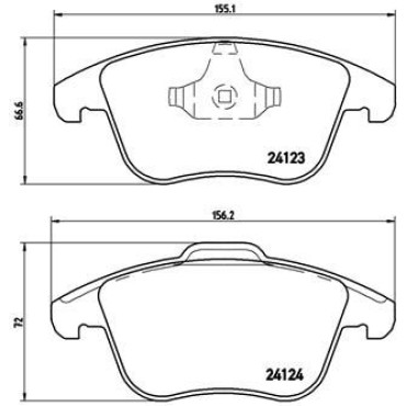 Комплект тормозных колодок из 4 шт. дисков BREMBO p44020