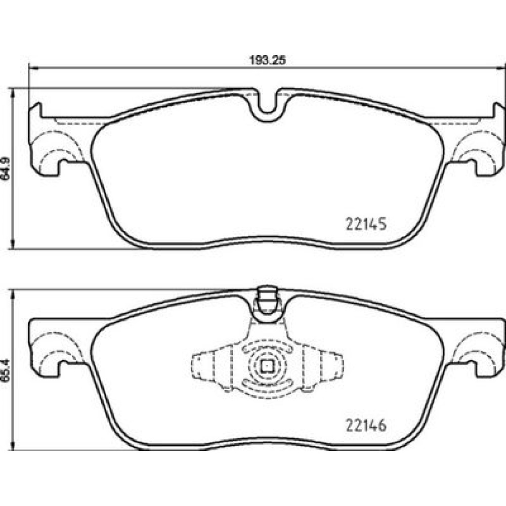 Тормозные колодки передние BREMBO p44026