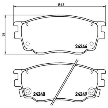 Комплект гальмівних колодок з 4 шт. дисків BREMBO p49033
