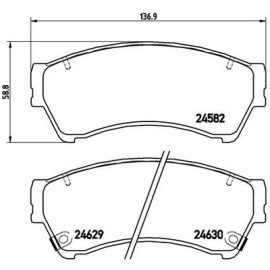 Комплект гальмівних колодок BREMBO p49039