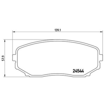 Комплект тормозных колодок из 4 шт. дисков BREMBO p49040
