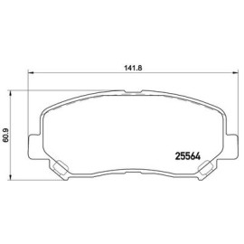 Комплект гальмівних колодок з 4 шт. дисків BREMBO p49045