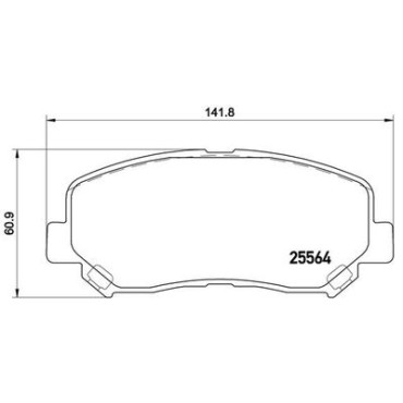 Комплект тормозных колодок из 4 шт. дисков BREMBO p49045