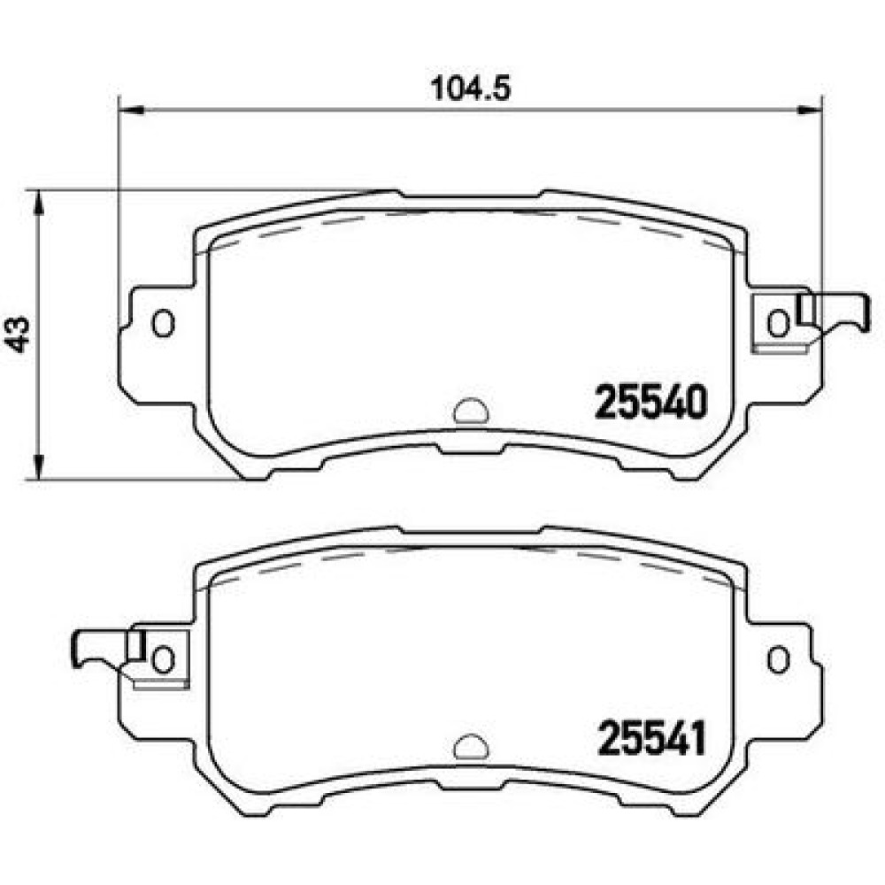 Тормозные колодки задние BREMBO p49047
