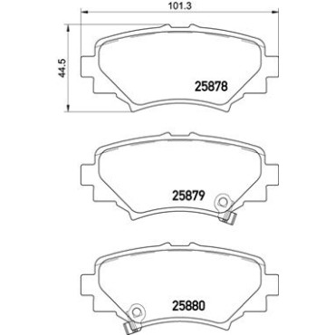 Комплект тормозных колодок из 4 шт. дисков BREMBO p49049