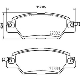 BREMBO p49053 Гальмівні колодки задні BREMBO p49053