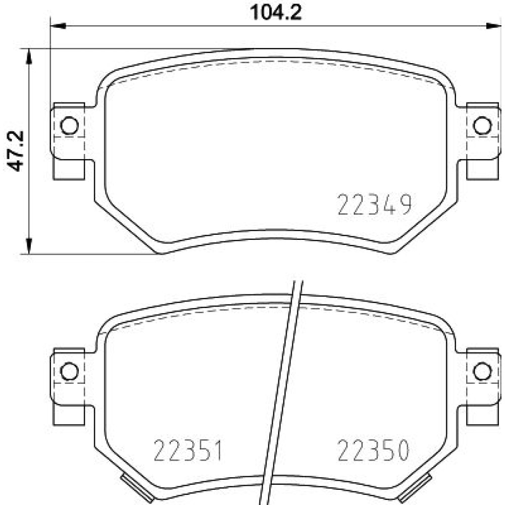 Гальмівні колодки задні BREMBO p49059