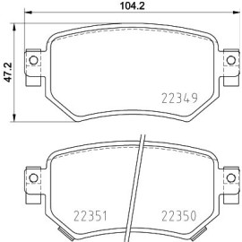 BREMBO p49059 Гальмівні колодки задні BREMBO p49059