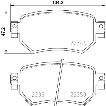 Гальмівні колодки задні BREMBO p49059