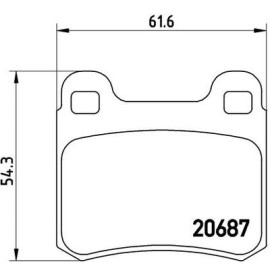 Комплект тормозных колодок из 4 шт. дисков BREMBO p50007