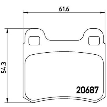 Комплект гальмівних колодок з 4 шт. дисків BREMBO p50013