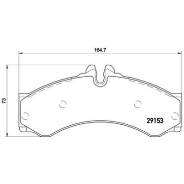 Комплект тормозных колодок из 4 шт. дисков BREMBO p50028