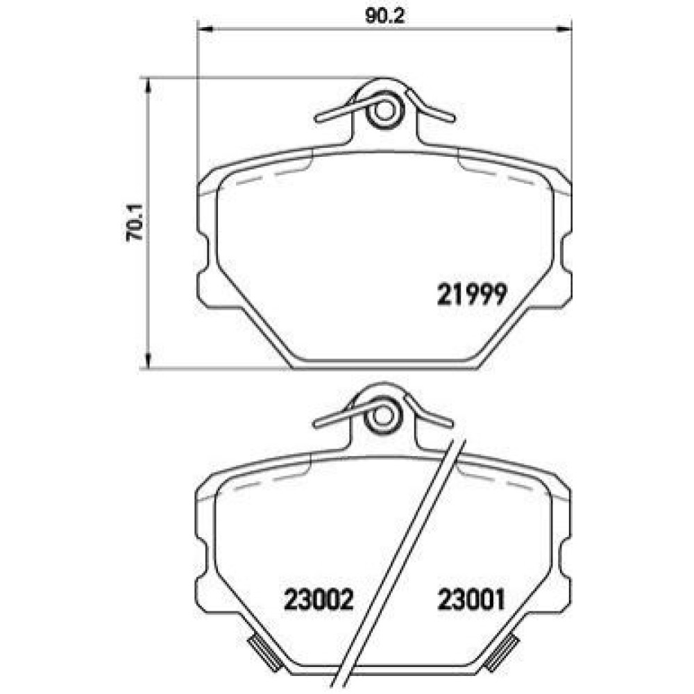 Комплект гальмівних колодок з 4 шт. дисків BREMBO p50038
