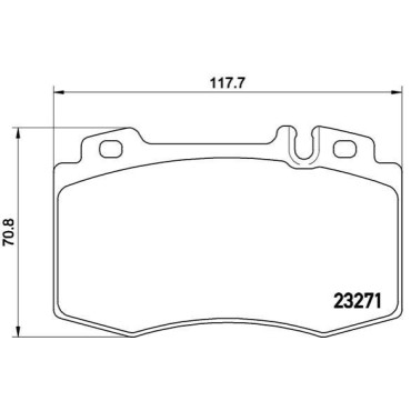 Комплект гальмівних колодок з 4 шт. дисків BREMBO p50041