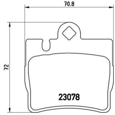 Комплект тормозных колодок из 4 шт. дисков BREMBO p50042