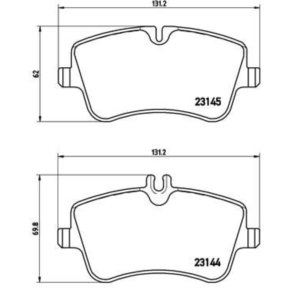 Комплект гальмівних колодок з 4 шт. BREMBO p50045