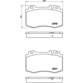 Тормозные колодки задние BREMBO p50053