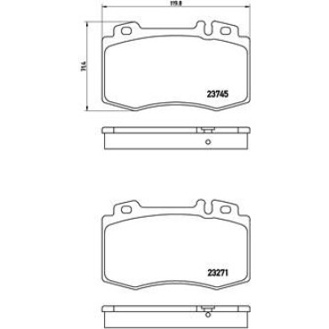 Гальмівні колодки задні BREMBO p50053