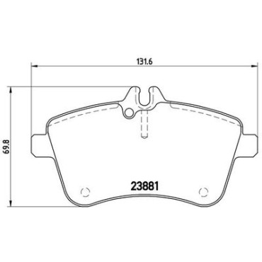 Комплект тормозных колодок из 4 шт. дисков BREMBO p50057