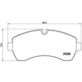 Гальмівні колодки передні спарка BREMBO p50059