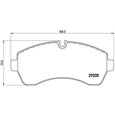 Тормозные колодки передние спарка BREMBO p50059