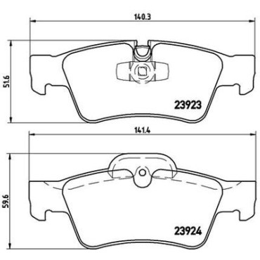 Комплект тормозных колодок из 4 шт. дисков BREMBO p50064