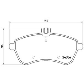 Тормозные колодки передние BREMBO p50067