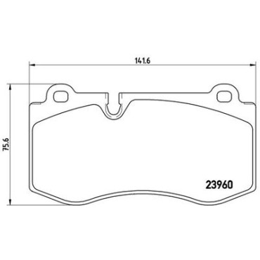 Комплект тормозных колодок из 4 шт. дисков BREMBO p50074