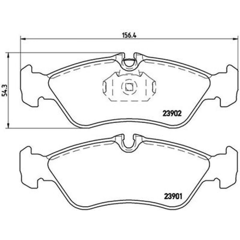 Комплект тормозных колодок из 4 шт. дисков BREMBO p50082