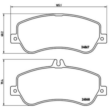 Комплект гальмівних колодок з 4 шт. дисків BREMBO p50086