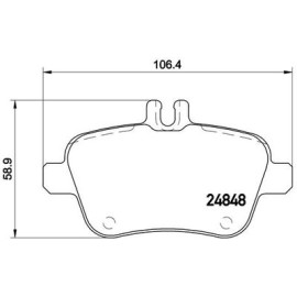Комплект гальмівних колодок з 4 шт. дисків BREMBO p50091