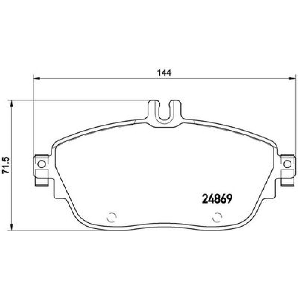 Комплект тормозных колодок из 4 шт. дисков BREMBO p50093