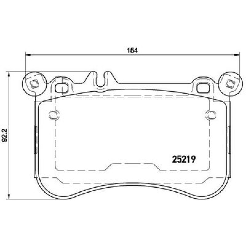 Комплект тормозных колодок из 4 шт. дисков BREMBO p50098