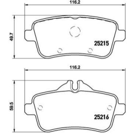 Комплект гальмівних колодок з 4 шт. дисків BREMBO p50100