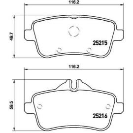 Комплект гальмівних колодок з 4 шт. дисків BREMBO p50101