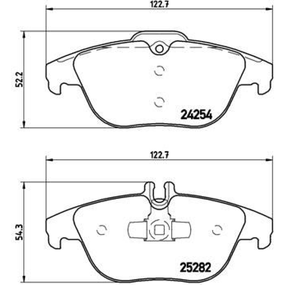 Комплект гальмівних колодок з 4 шт. дисків BREMBO p50104