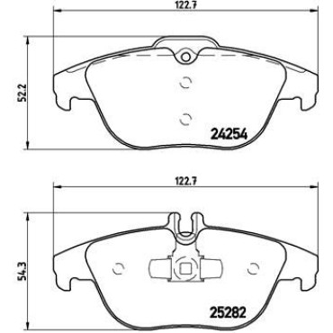 Комплект гальмівних колодок з 4 шт. дисків BREMBO p50104