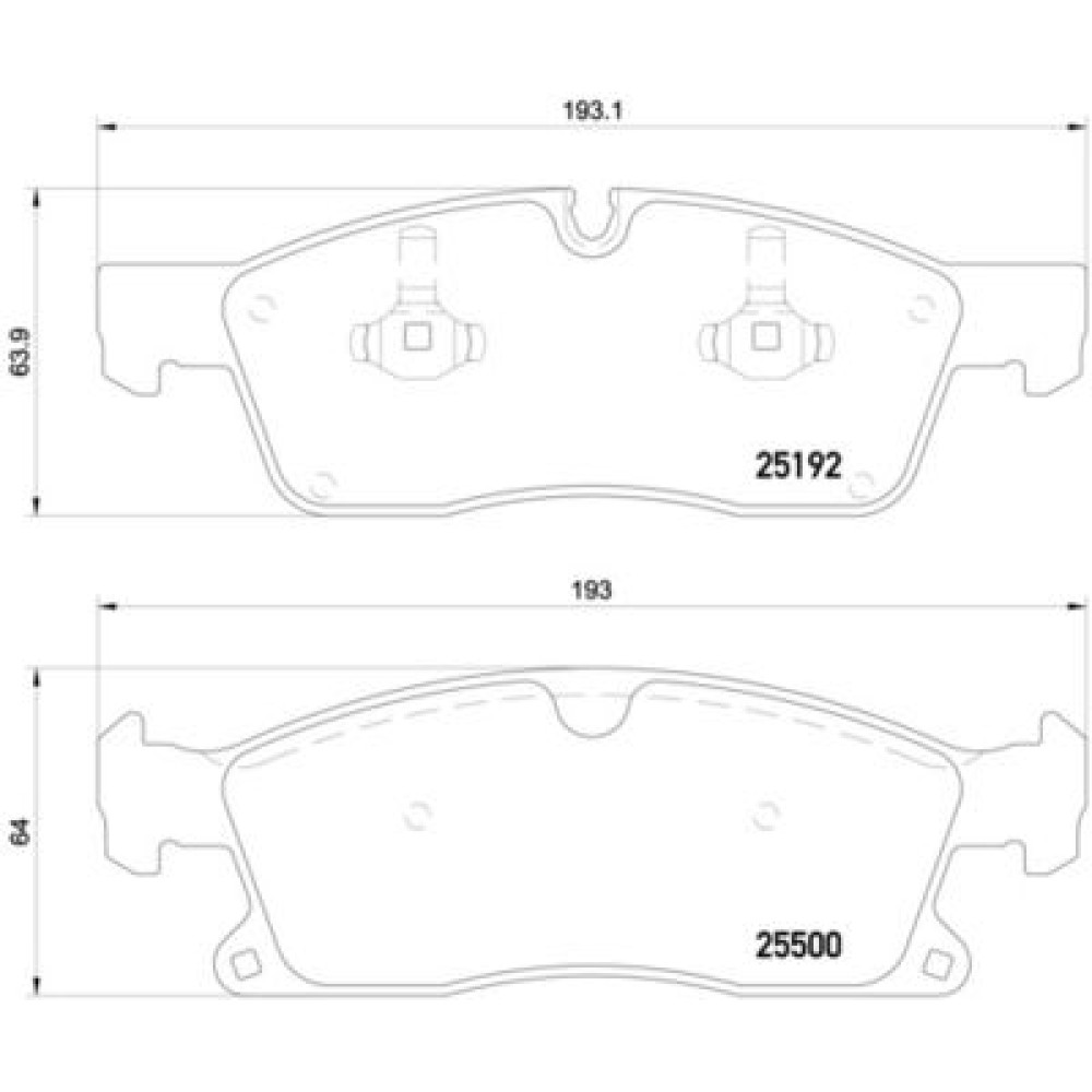 Комплект тормозных колодок из 4 шт. дисков BREMBO p50108