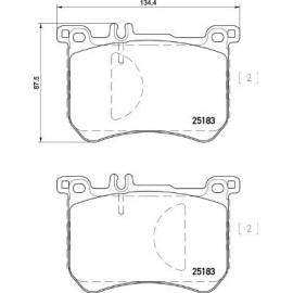 Комплект гальмівних колодок BREMBO p50111