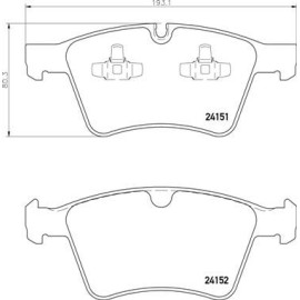 Комплект тормозных колодок из 4 шт. дисков BREMBO p50115