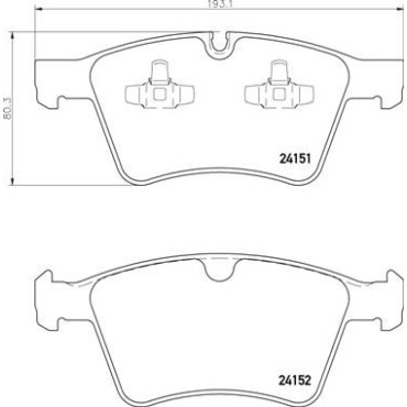 Комплект тормозных колодок из 4 шт. дисков BREMBO p50115